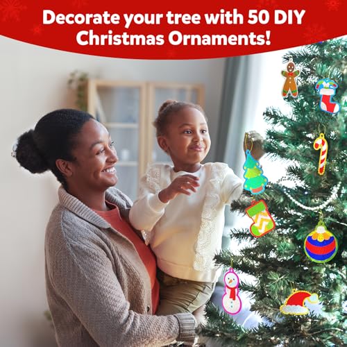 Skillmatics Foil Fun Christmas Ornaments, Mess Free Art Craft Kit for Kids Ages 4-9 S207