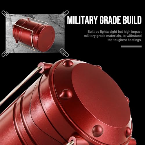 Lichamp LED Camping Lantern 4 Pack, Battery Powered Portable Hanging Light X975