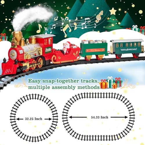 BainGesk Train Set with Steam, Light and Sounds for Kids V3261