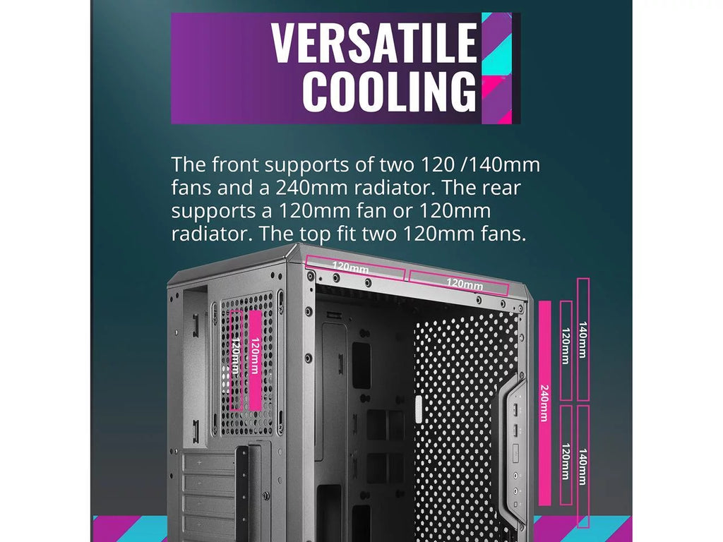 Cooler Master MasterBox Q300L Micro-ATX Tower, Black V6706