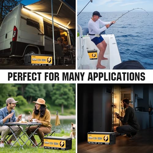 12V 200Ah LiFePO4 Battery with 200A BMS for RV, Marine, Solar G469
