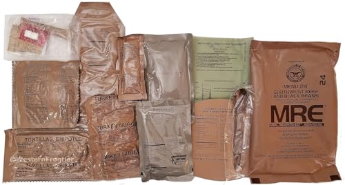 U.S. MRE Meals Ready to Eat Variety Pack of 12 with Flameless Heater I58581