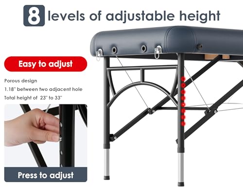 CLORIS 84" Portable Massage Table with Carrying Bag Z191211