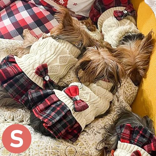 KYEESE Dog Sweater Knitwear with Bowtie for Small Dogs R875009