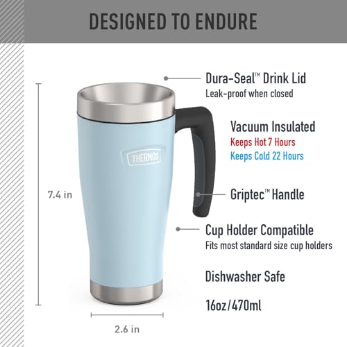 THERMOS ICON SERIES Stainless Steel Mug, Granite, 16 oz S58502