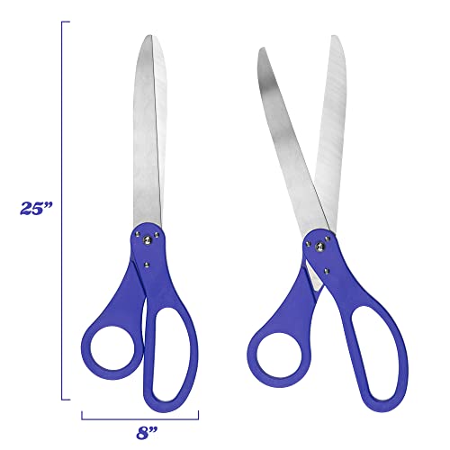 Deluxe Grand Opening Ribbon Cutting Kit - 25" Giant Scissors with Gold Satin Ribbon M4491