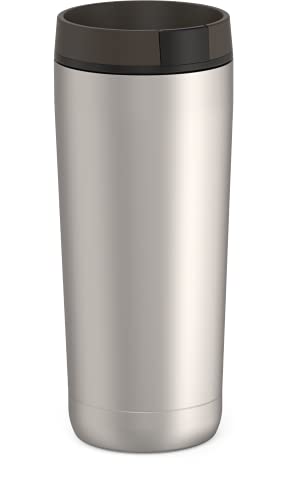 THERMOS ALTA SERIES Stainless Steel Tumbler 18 oz, Matte Steel/Espresso Black U63813