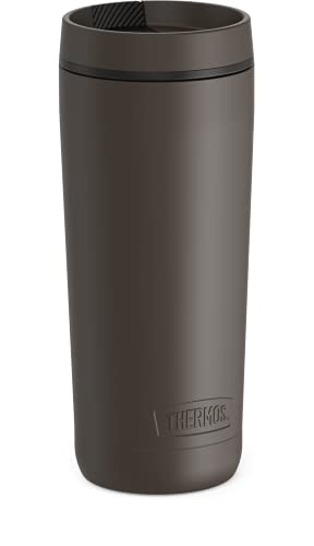 THERMOS ALTA SERIES Stainless Steel Tumbler 18 oz, Matte Steel/Espresso Black U63813