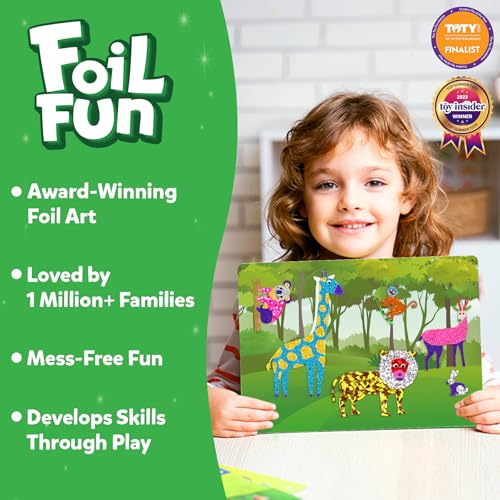 Skillmatics Foil Fun Christmas Ornaments, Mess Free Art Craft Kit for Kids Ages 4-9 S207