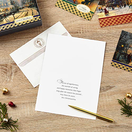 Hallmark Thomas Kinkade Boxed Christmas Cards, Snowy Scenes, 24 Cards with Envelopes E269445