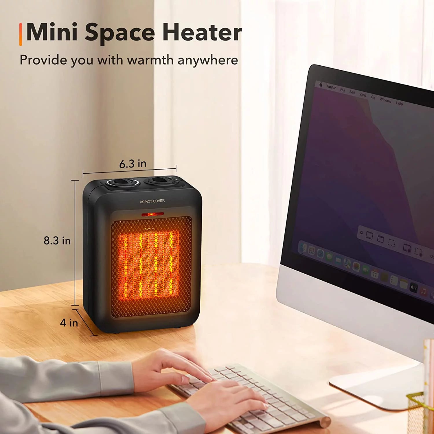 GiveBest Portable Ceramic Space Heater with Overheat Protection, 1500W R3567