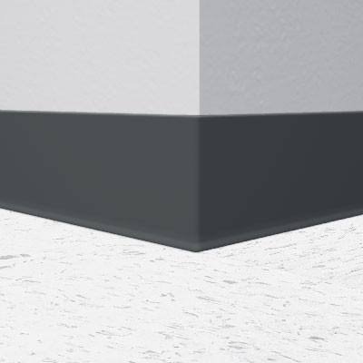 Roppe 700 Series Black Brown 6x22 x 1/8x22 Rubber Cove Molding 6x22 x 120& Roll / Straight (Toeless) - Megean