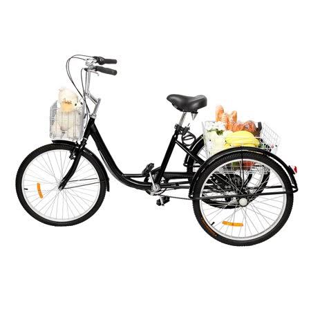 Winado Adult Tricycle, 26-inch Three Wheel Cruiser Bike, Black, Size: 72.83 - Avayadevconnect