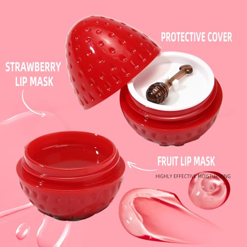 6 PCS Mini Bee Lip Balm Fruit Pot Set for Teens Girls K98258