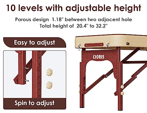 CLORIS 84" Portable Massage Table with Carrying Bag Z191211