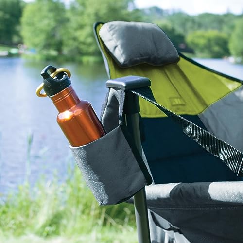 RIO Hammock Camping Chair, Steel, Adjustable Back, Folding with Pillow Cup Holder C359