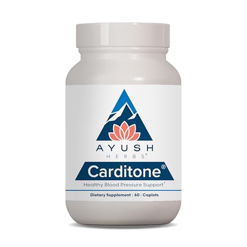 Ayush Herbs Carditone Natural Heart Health Supplement for Women & Men, 60 Vegetarian Caplets Q807002