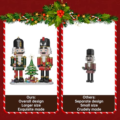 Christmas Nutcracker Building Kit with LED Light, 690 Pieces L10182