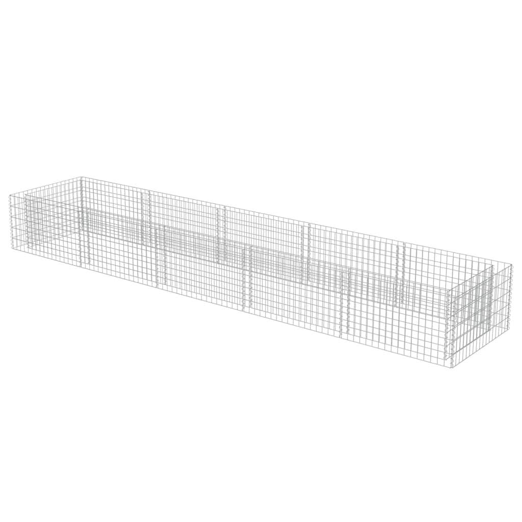 vidaXL Gabion Raised Bed Galvanised Steel K6848