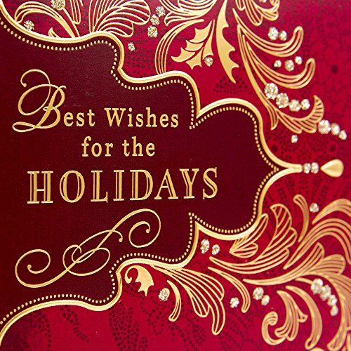 Hallmark Boxed Christmas Cards, Jewel-Tone Floral, 72 Cards with Envelopes H490