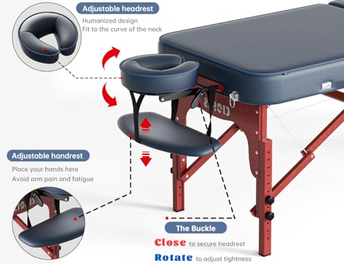 CLORIS 84" Portable Massage Table with Carrying Bag Z191211