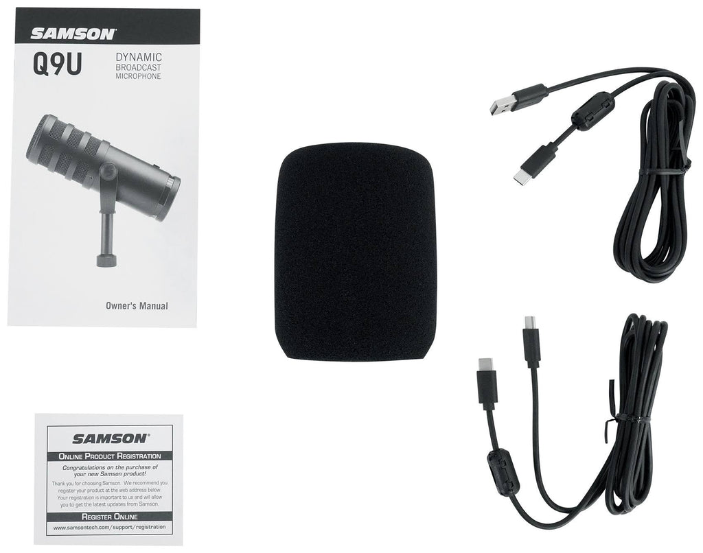 Samson Q9U XLR/USB Dynamic Broadcast Microphone G40975