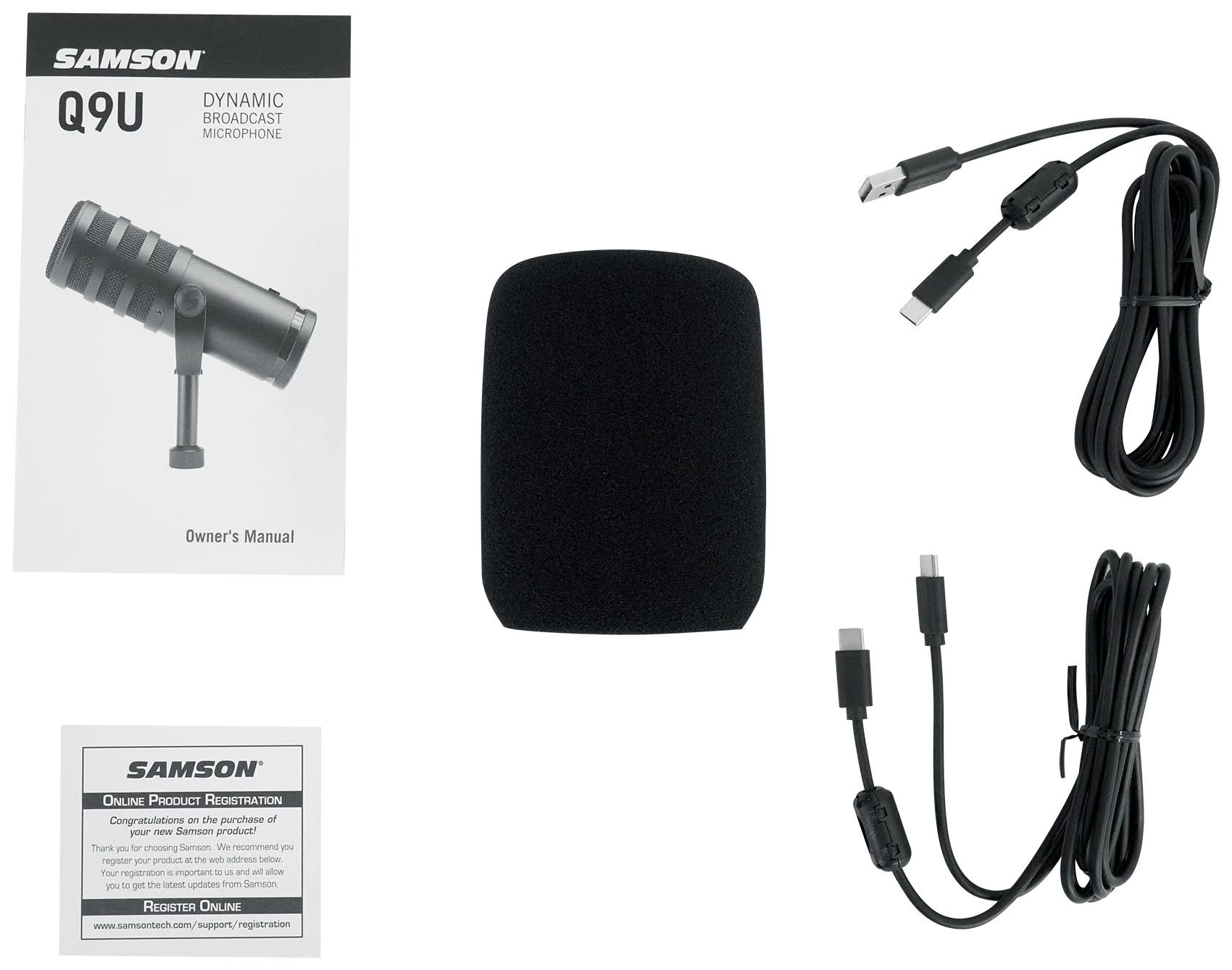 Samson Q9U XLR/USB Dynamic Broadcast Microphone G40975