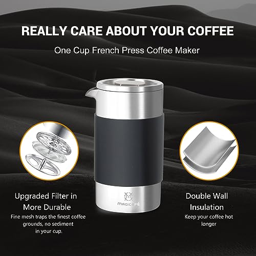 French Press Coffee Maker 350ML Stainless Steel Thermal H244884