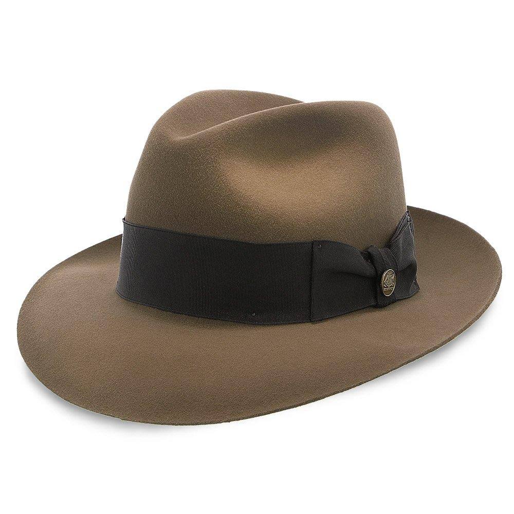 Stetson Temple Fur Felt Fedora Hat Gray U4384
