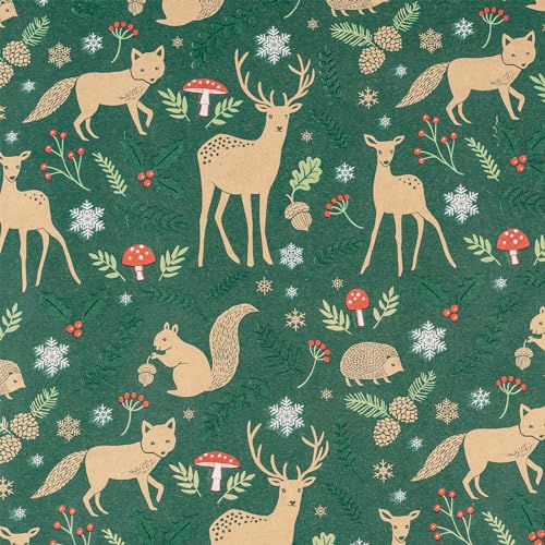 RUSPEPA Christmas Wrapping Paper Jumbo Roll Kraft Paper, Christmas Tree Design, 30 in x 100 ft U53088