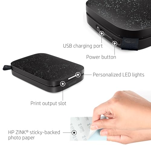 HP Sprocket Portable 2x3 Instant Photo Printer (Luna Pearl) A89391