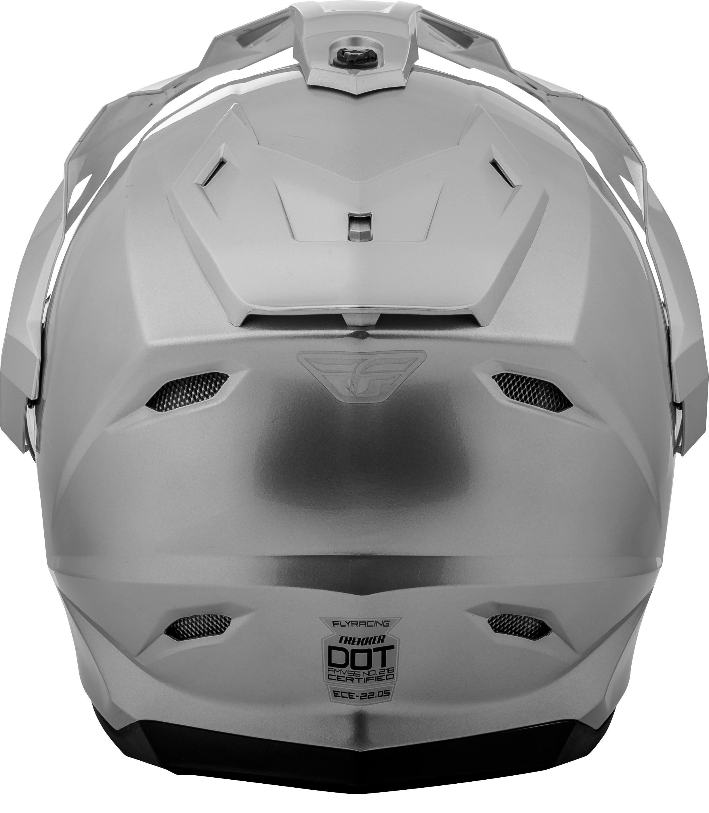 Fly Racing Trekker Solid Helmet Silver K491770