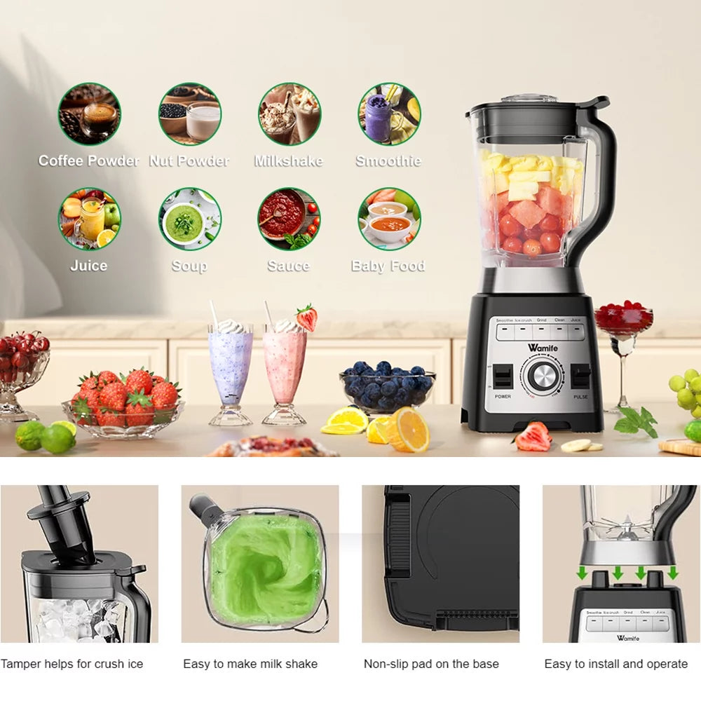 Professional 1450W Countertop Blender, 70oz Glass, 5 Preset Programs H564613