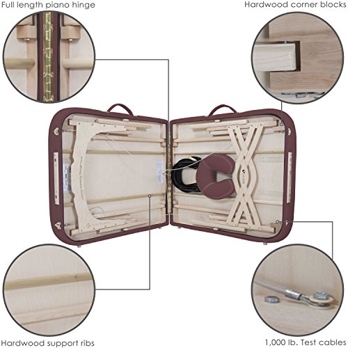 EARTHLITE Premium Portable Massage Table Package SPIRIT with Flex-Rest Face Cradle & Strata Face Pillow, Carry Case, Made in USA E382