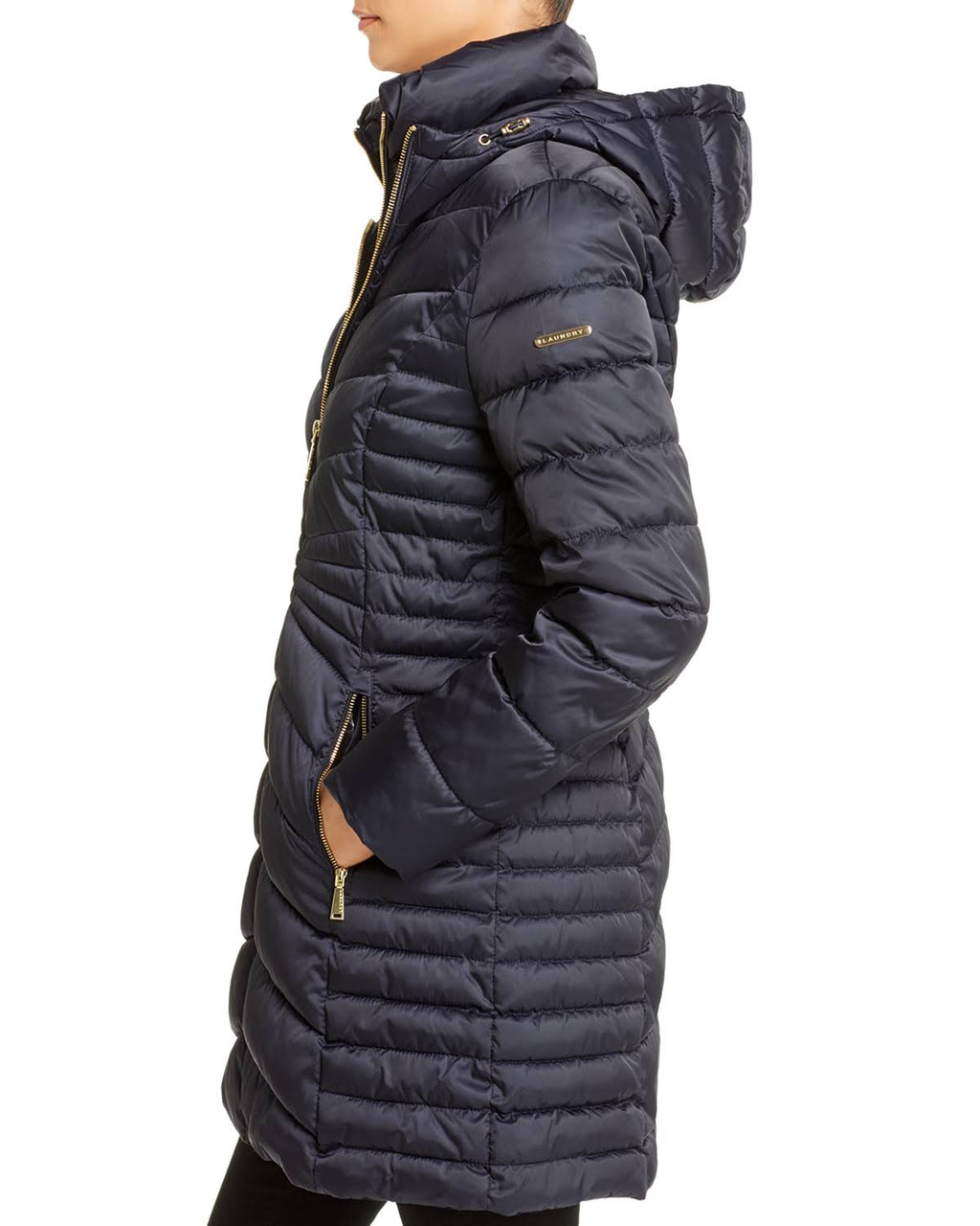 Laundry by Shelli Segal Faux-Fur-Trim Hooded Puffer Coat - Black O4098