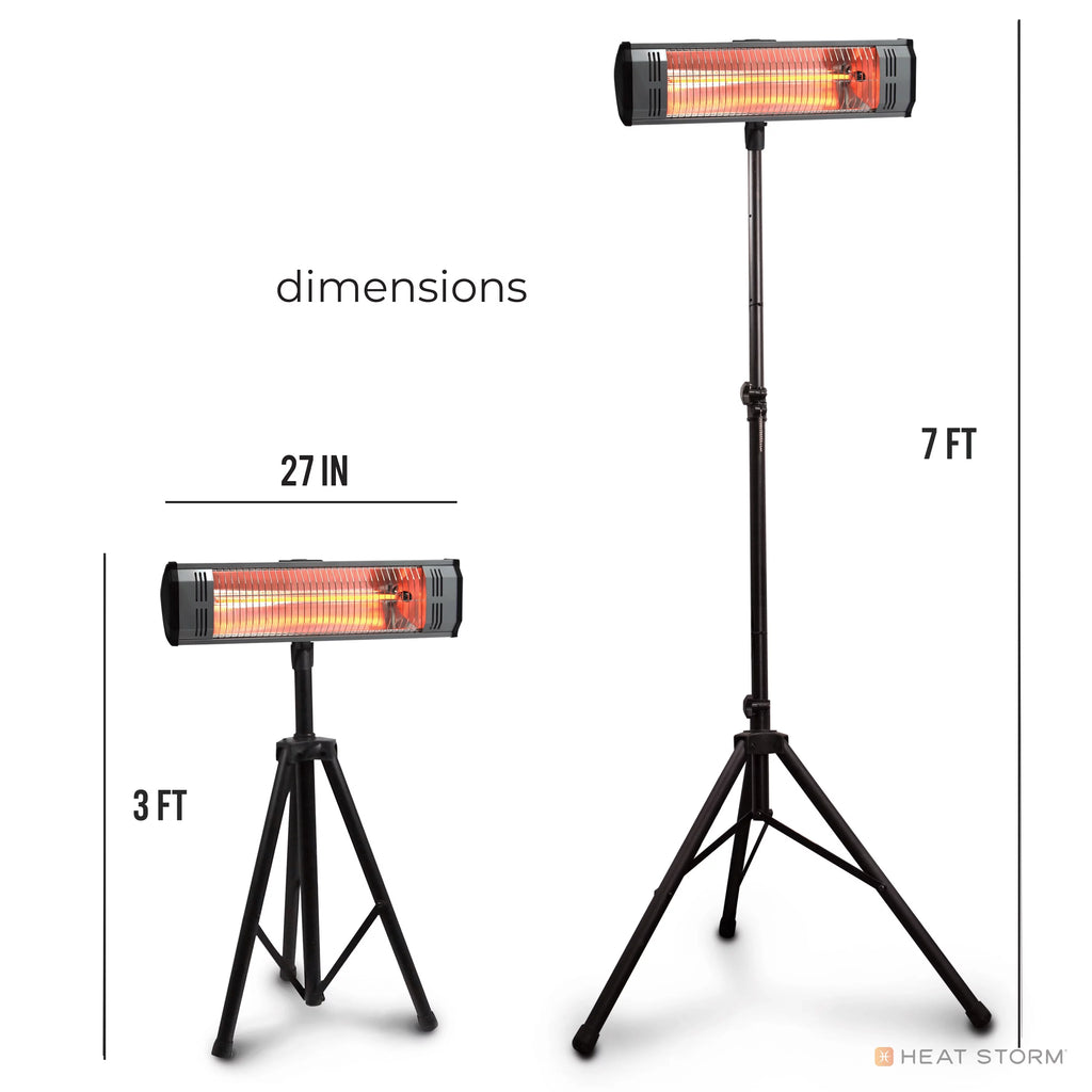 Heat Storm Infrared Tradesman 1500 Watt Electric Outdoor Heater with Tripod B1456