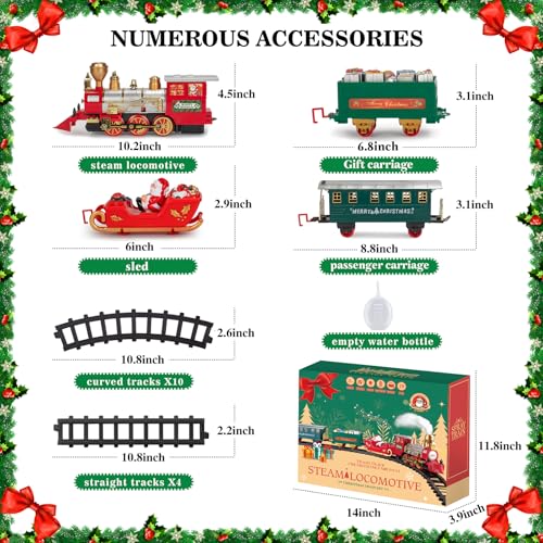 BainGesk Train Set with Steam, Light and Sounds for Kids V3261