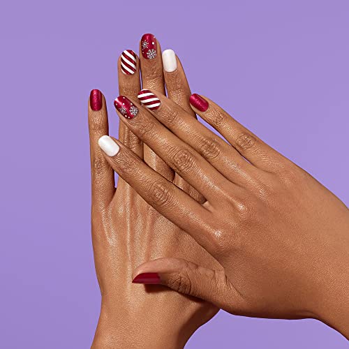 Dashing Diva Gloss Nail Strips Santa Baby - Gel Nail Stickers, 32 Count R845