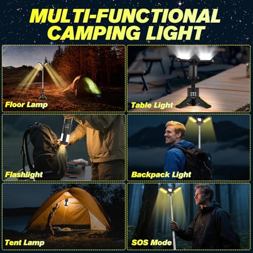 Portable Camping Light 14000mAh Rechargeable Lantern with Magnetic Base Z942