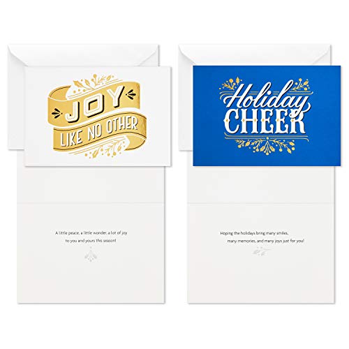 Hallmark Boxed Christmas Cards, Jewel-Tone Floral, 72 Cards with Envelopes H490