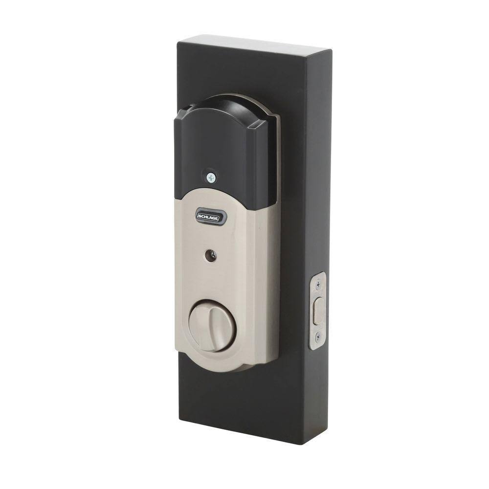 Schlage Connect Camelot Satin Nickel Touchscreen Deadbolt with Alarm G9978