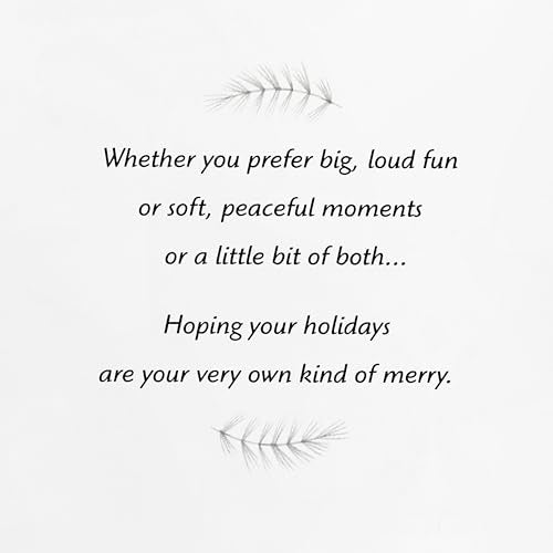 Hallmark Modern Boxed Christmas Cards with Envelopes, Evergreen Branches and Holly A12256
