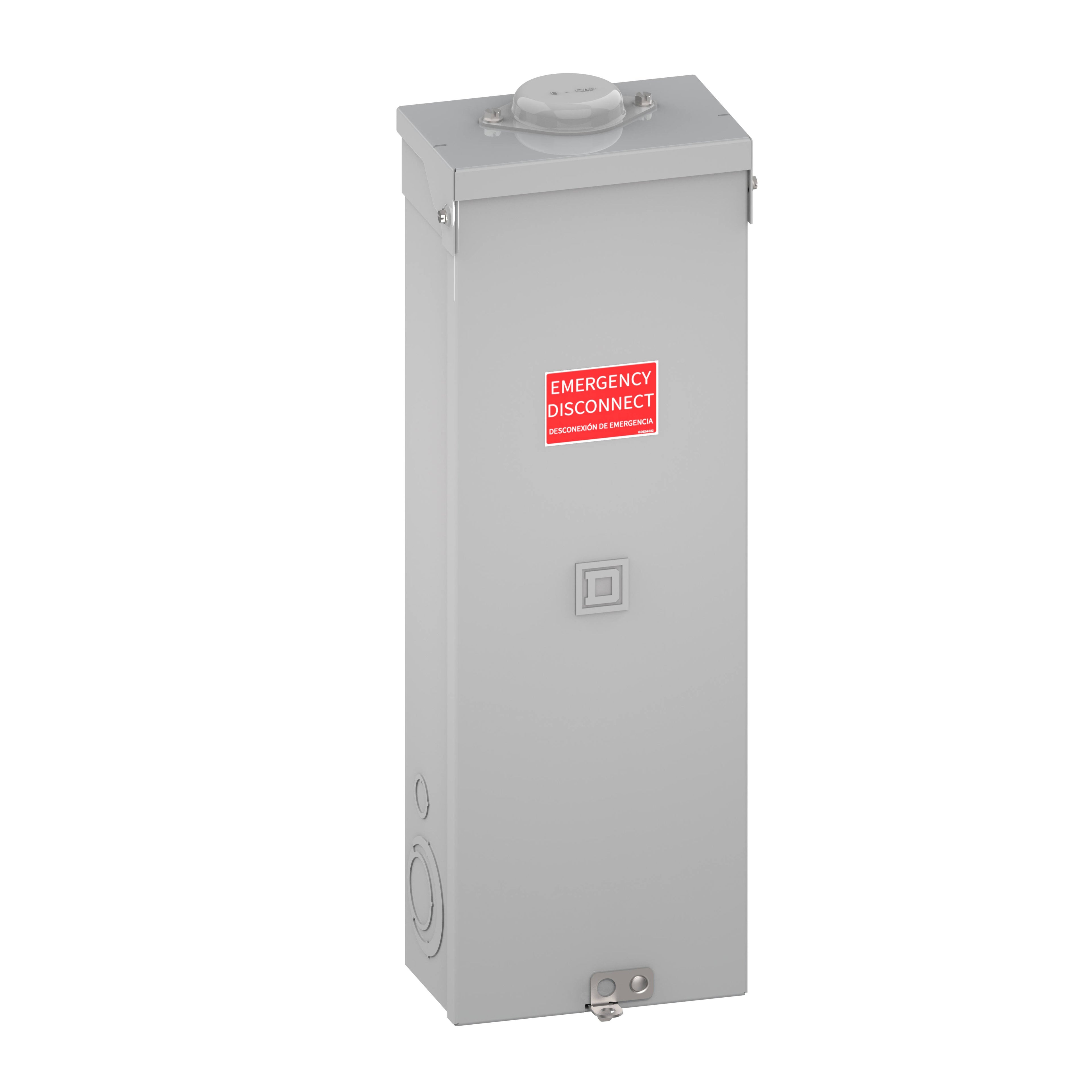 Square D QO 150 Amp 2-Pole Outdoor Circuit Breaker Enclosure with QDL22150 PowerPact Q-Frame Breaker - Megean
