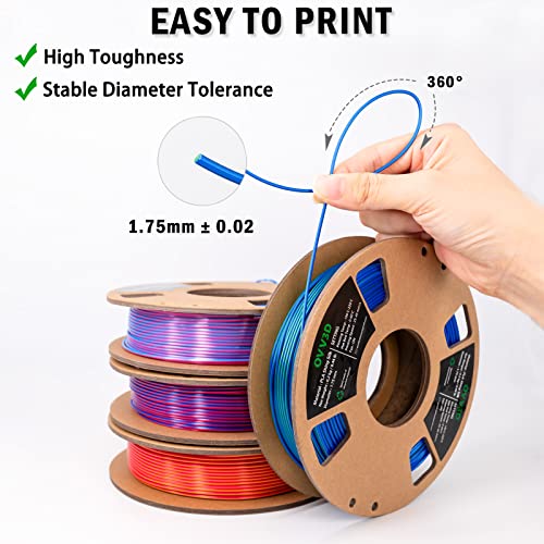 OVV3D Wood PLA Filament Bundle 1.75mm 200g 4 Pack Y521193