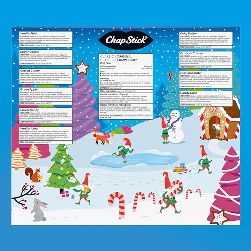 ChapStick Advent Calendar 2025, 12-Pack Lip Balm Gift Set, 0.15 Oz Each M609540