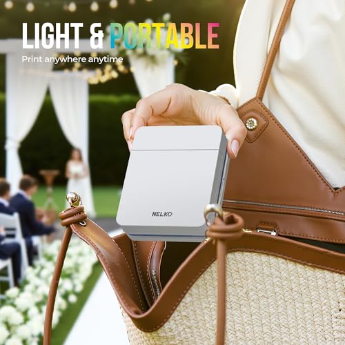 Nelko PP01 Portable Mini Photo Printer for iOS & Android, White Z15552