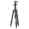 Sunpak - TravelLite Pro REVERSE Folding 63" Tripod - Black with Red Accents - Megean