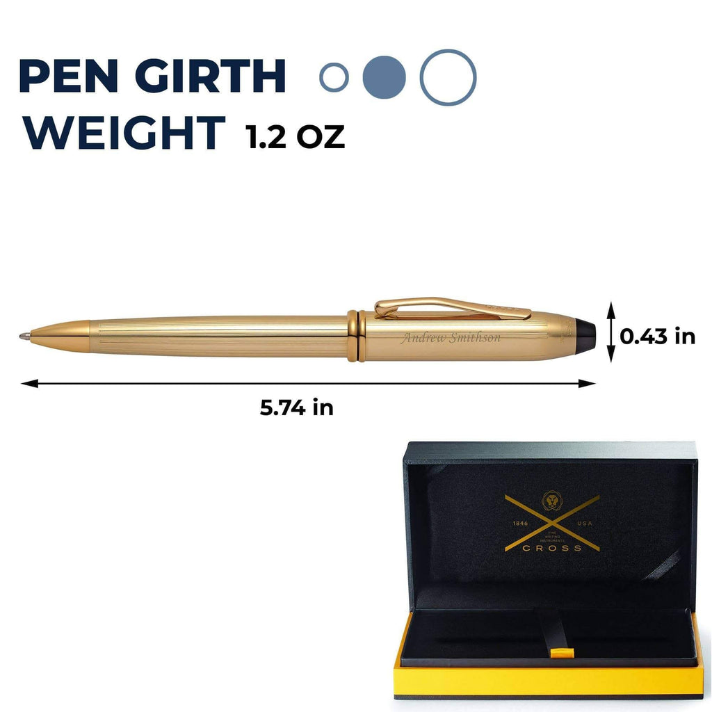Cross Townsend Ballpoint Pen 10K Gold Filled Z5977