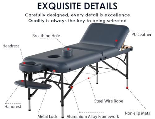 CLORIS 84" Portable Massage Table with Carrying Bag Z191211
