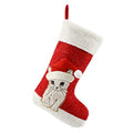 WEWILL 18" Cat Felt Christmas Stocking with Paws Embroidery K25915